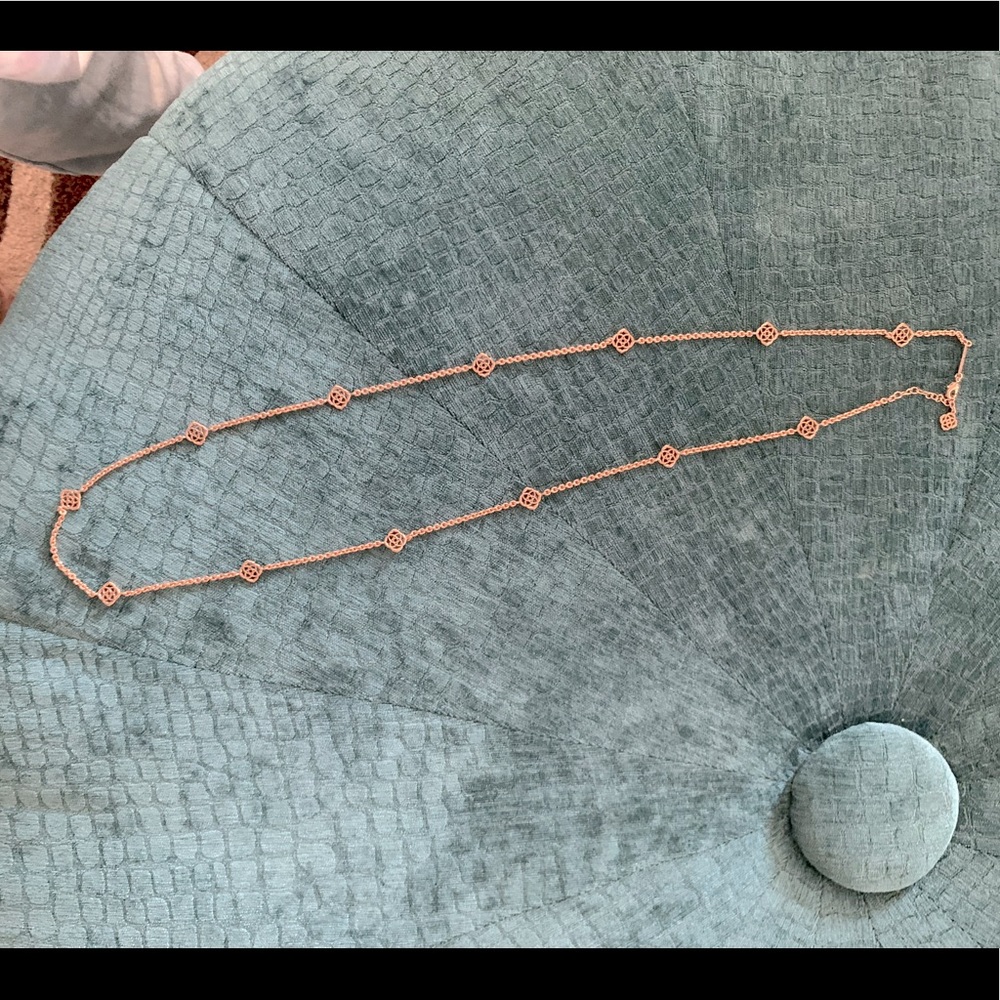 Kendra Scott long necklace rose gold